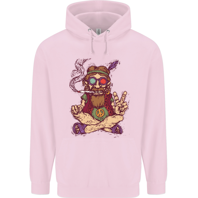 Stoned Hippy Spliff Weed Drugs LSD Acid Childrens Kids Hoodie Light Pink