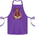 Stoned Hippy Spliff Weed Drugs LSD Acid Cotton Apron 100% Organic Purple