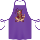 Stoned Hippy Spliff Weed Drugs LSD Acid Cotton Apron 100% Organic Purple