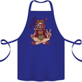 Stoned Hippy Spliff Weed Drugs LSD Acid Cotton Apron 100% Organic Royal Blue