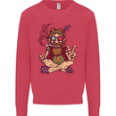 Stoned Hippy Spliff Weed Drugs LSD Acid Kids Sweatshirt Jumper Heliconia