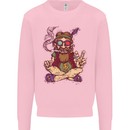 Stoned Hippy Spliff Weed Drugs LSD Acid Kids Sweatshirt Jumper Light Pink