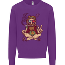 Stoned Hippy Spliff Weed Drugs LSD Acid Kids Sweatshirt Jumper Purple