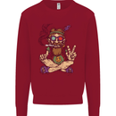Stoned Hippy Spliff Weed Drugs LSD Acid Kids Sweatshirt Jumper Red