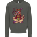 Stoned Hippy Spliff Weed Drugs LSD Acid Kids Sweatshirt Jumper Storm Grey