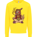 Stoned Hippy Spliff Weed Drugs LSD Acid Kids Sweatshirt Jumper Yellow