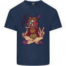 Stoned Hippy Spliff Weed Drugs LSD Acid Kids T-Shirt Childrens Navy Blue