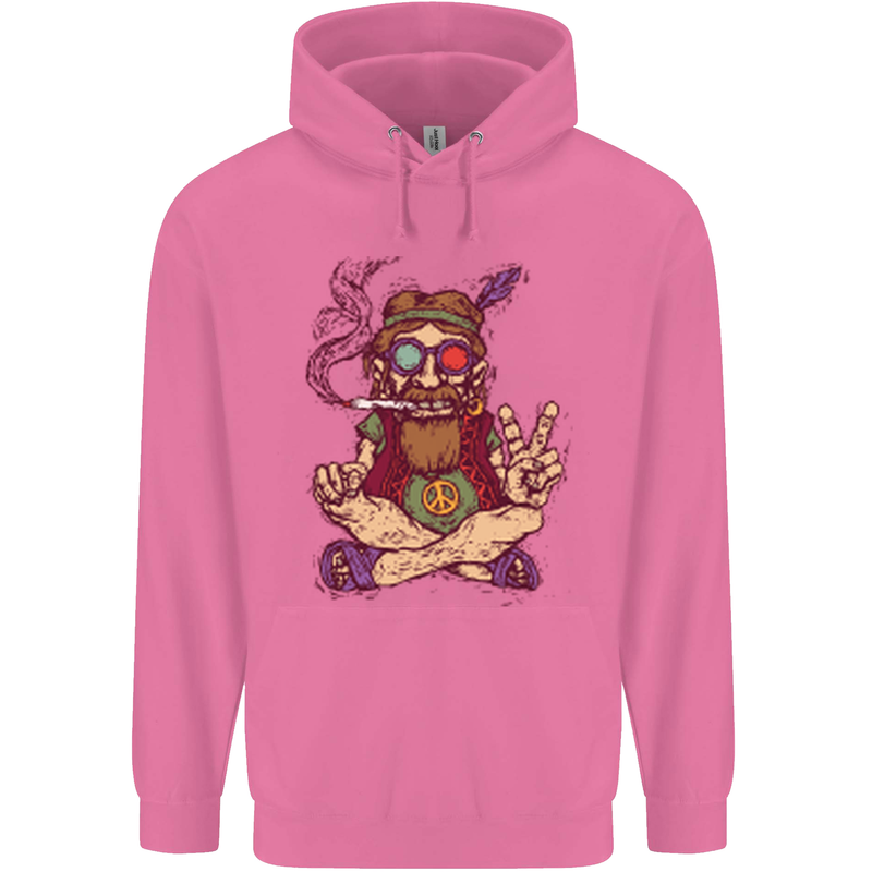 Stoned Hippy Spliff Weed Drugs LSD Acid Mens 80% Cotton Hoodie Azelea