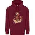 Stoned Hippy Spliff Weed Drugs LSD Acid Mens 80% Cotton Hoodie Maroon