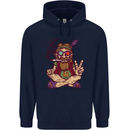 Stoned Hippy Spliff Weed Drugs LSD Acid Mens 80% Cotton Hoodie Navy Blue