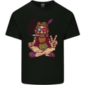 Stoned Hippy Spliff Weed Drugs LSD Acid Mens Cotton T-Shirt Tee Top Black
