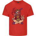 Stoned Hippy Spliff Weed Drugs LSD Acid Mens Cotton T-Shirt Tee Top Red