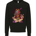 Stoned Hippy Spliff Weed Drugs LSD Acid Mens Sweatshirt Jumper Black