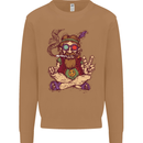 Stoned Hippy Spliff Weed Drugs LSD Acid Mens Sweatshirt Jumper Caramel Latte