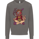 Stoned Hippy Spliff Weed Drugs LSD Acid Mens Sweatshirt Jumper Charcoal