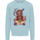 Stoned Hippy Spliff Weed Drugs LSD Acid Mens Sweatshirt Jumper Light Blue