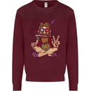 Stoned Hippy Spliff Weed Drugs LSD Acid Mens Sweatshirt Jumper Maroon