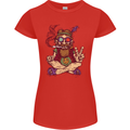 Stoned Hippy Spliff Weed Drugs LSD Acid Womens Petite Cut T-Shirt Red