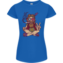 Stoned Hippy Spliff Weed Drugs LSD Acid Womens Petite Cut T-Shirt Royal Blue