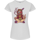 Stoned Hippy Spliff Weed Drugs LSD Acid Womens Petite Cut T-Shirt White