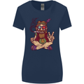 Stoned Hippy Spliff Weed Drugs LSD Acid Womens Wider Cut T-Shirt Navy Blue