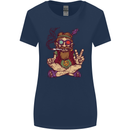 Stoned Hippy Spliff Weed Drugs LSD Acid Womens Wider Cut T-Shirt Navy Blue