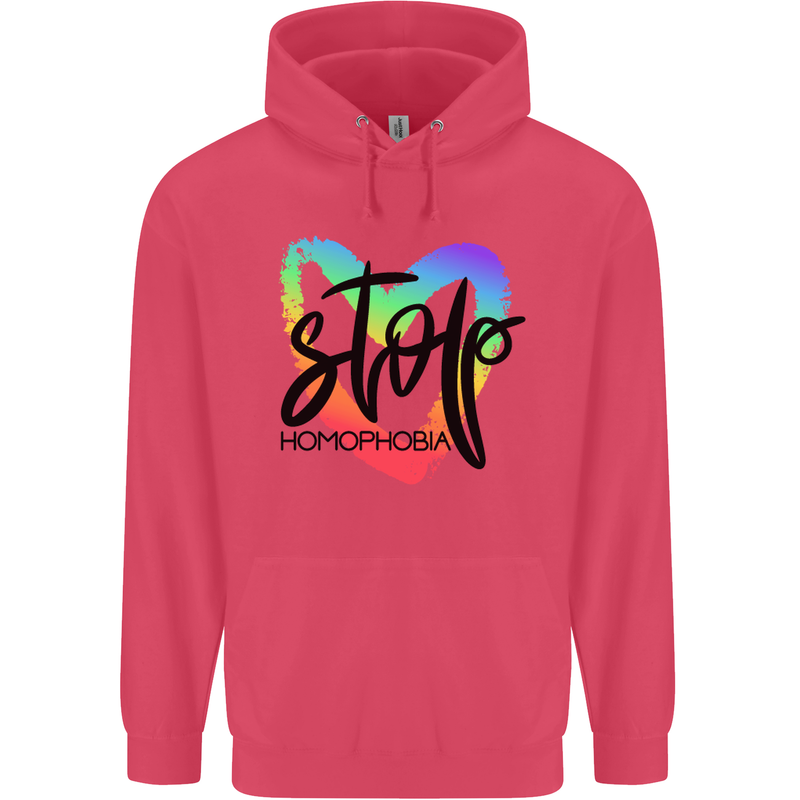Stop Homophobia Gay Pride Day Awareness Childrens Kids Hoodie Heliconia