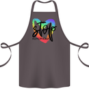 Stop Homophobia Gay Pride Day Awareness Cotton Apron 100% Organic Dark Grey