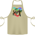 Stop Homophobia Gay Pride Day Awareness Cotton Apron 100% Organic Khaki