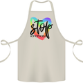 Stop Homophobia Gay Pride Day Awareness Cotton Apron 100% Organic Natural