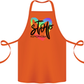 Stop Homophobia Gay Pride Day Awareness Cotton Apron 100% Organic Orange