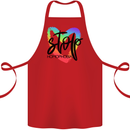 Stop Homophobia Gay Pride Day Awareness Cotton Apron 100% Organic Red