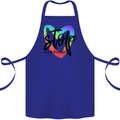 Stop Homophobia Gay Pride Day Awareness Cotton Apron 100% Organic Royal Blue