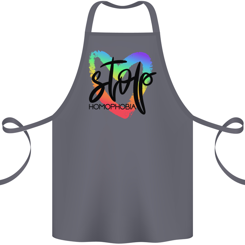 Stop Homophobia Gay Pride Day Awareness Cotton Apron 100% Organic Steel