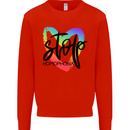 Stop Homophobia Gay Pride Day Awareness Kids Sweatshirt Jumper Bright Red