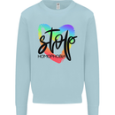Stop Homophobia Gay Pride Day Awareness Kids Sweatshirt Jumper Light Blue
