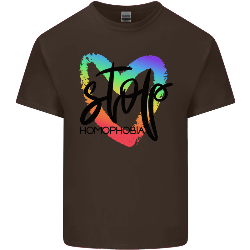 Stop Homophobia Gay Pride Day Awareness Kids T-Shirt Childrens Chocolate