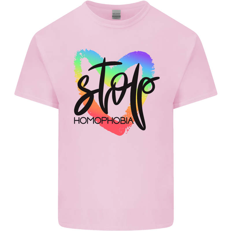 Stop Homophobia Gay Pride Day Awareness Kids T-Shirt Childrens Light Pink
