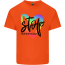 Stop Homophobia Gay Pride Day Awareness Kids T-Shirt Childrens Orange