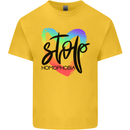 Stop Homophobia Gay Pride Day Awareness Kids T-Shirt Childrens Yellow