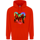 Stop Homophobia Gay Pride Day Awareness Mens 80% Cotton Hoodie Bright Red