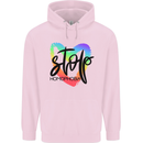 Stop Homophobia Gay Pride Day Awareness Mens 80% Cotton Hoodie Light Pink