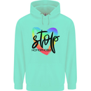 Stop Homophobia Gay Pride Day Awareness Mens 80% Cotton Hoodie Peppermint