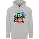 Stop Homophobia Gay Pride Day Awareness Mens 80% Cotton Hoodie Sports Grey