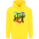 Stop Homophobia Gay Pride Day Awareness Mens 80% Cotton Hoodie Yellow