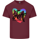 Stop Homophobia Gay Pride Day Awareness Mens Cotton T-Shirt Tee Top Maroon