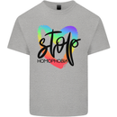 Stop Homophobia Gay Pride Day Awareness Mens Cotton T-Shirt Tee Top Sports Grey