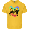 Stop Homophobia Gay Pride Day Awareness Mens Cotton T-Shirt Tee Top Yellow