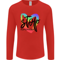 Stop Homophobia Gay Pride Day Awareness Mens Long Sleeve T-Shirt Red