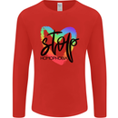 Stop Homophobia Gay Pride Day Awareness Mens Long Sleeve T-Shirt Red
